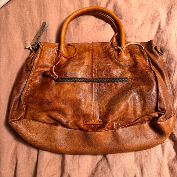 BED|STU Rustic Pecan Rockaway Brown Leather Shoulder Bag - Picture 3 of 7